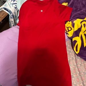 Red lululemon swiftly tech short sleeve